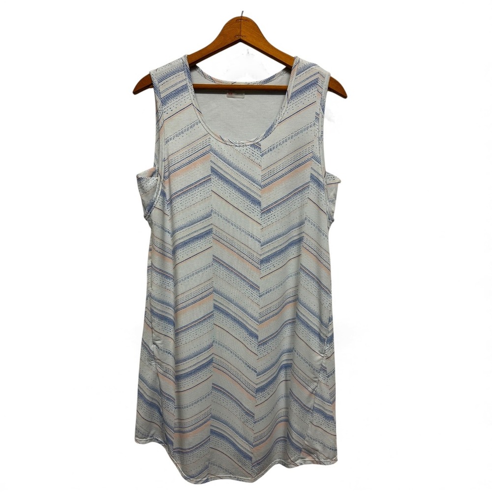 Marmot Womens Sleeveless‎ Dress M/M Chevron Print Sleeveless Pockets